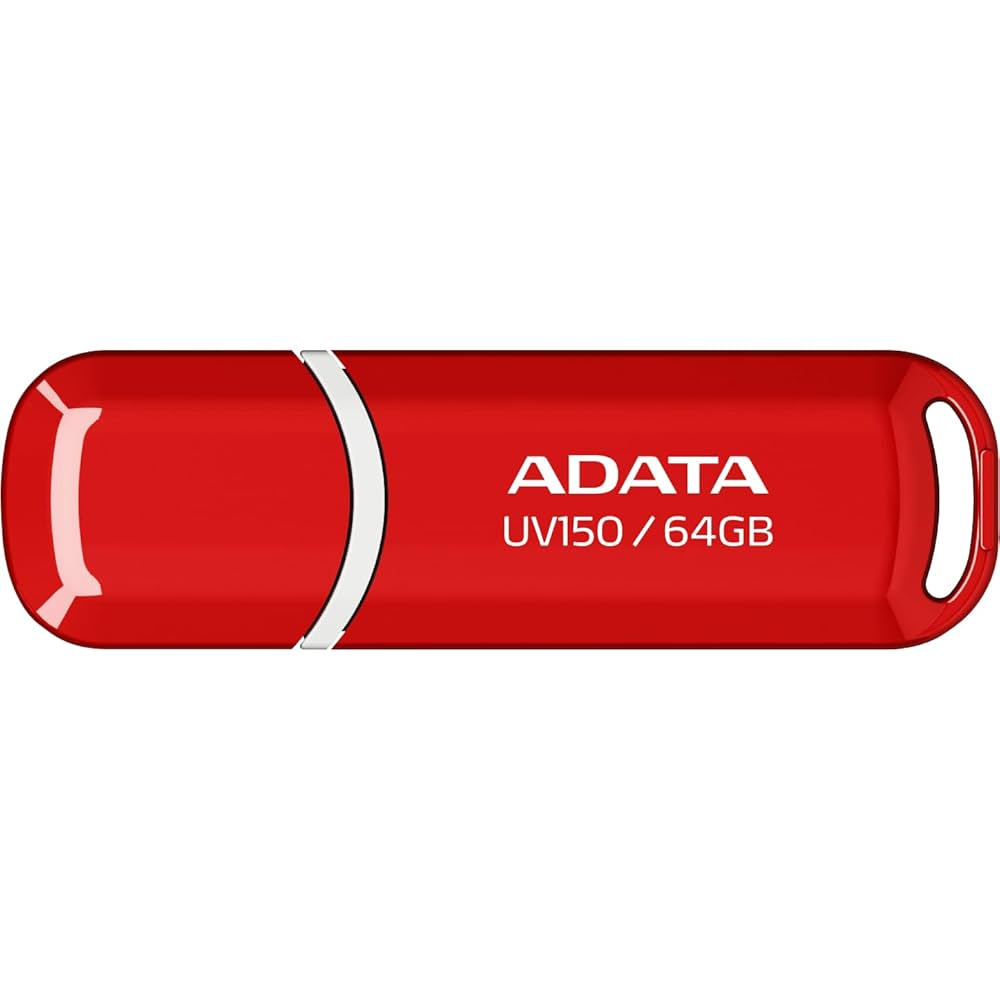 ADATA USBメモリ 64GB USB3.0 キャップ付 レッド AUV150-64G-RRD d2ldlup Amazon.com: ADATA UV150 64GB USB 3.0 Snap-on Cap Flash Drive
